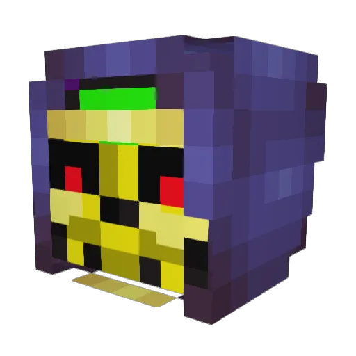 FireJUBJUB Minecraft avatar head, 3D render