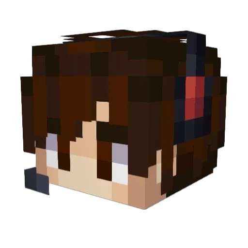 FireJem Minecraft avatar head, 3D render