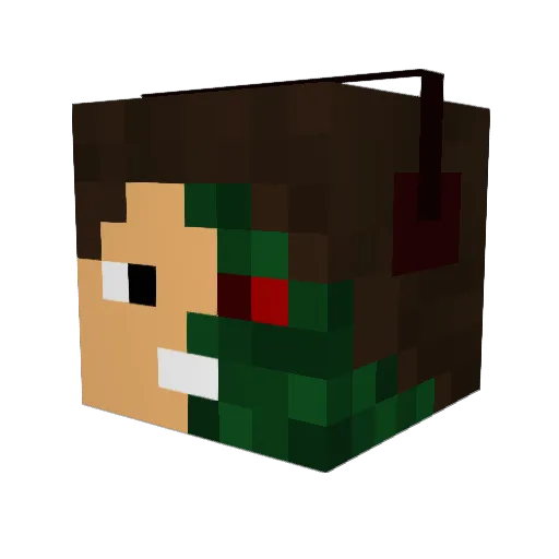 FireLighting_EG Minecraft avatar head, 3D render