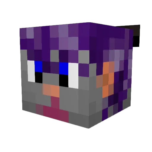 FireLily Minecraft avatar head, 3D render