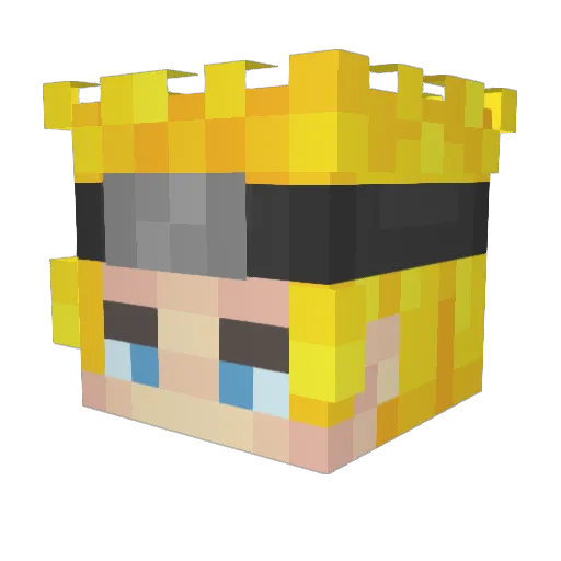 FireLogo Minecraft avatar head, 3D render