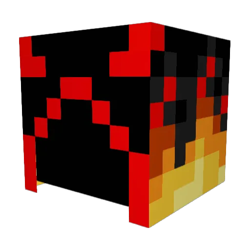FireLord123 Minecraft avatar head, 3D render