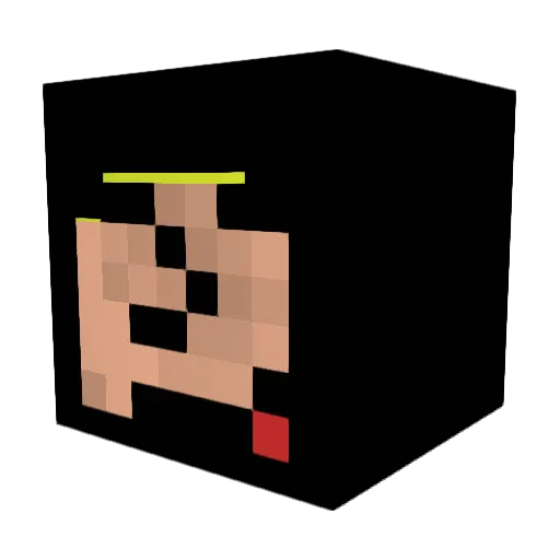 FireMage01 Minecraft avatar head, 3D render