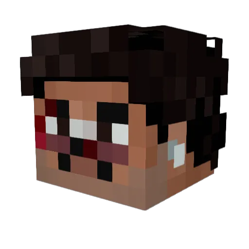 FireMaster90 Minecraft avatar head, 3D render