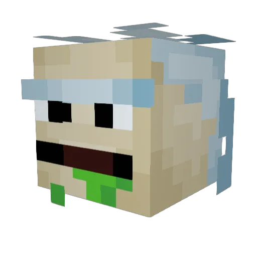 FireMatrix21k Minecraft avatar head, 3D render