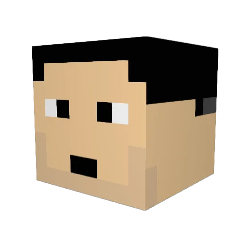 FireMedic90 Minecraft avatar head, 3D render
