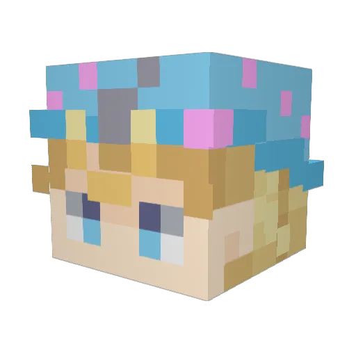 FireMedusa3276 Minecraft avatar head, 3D render