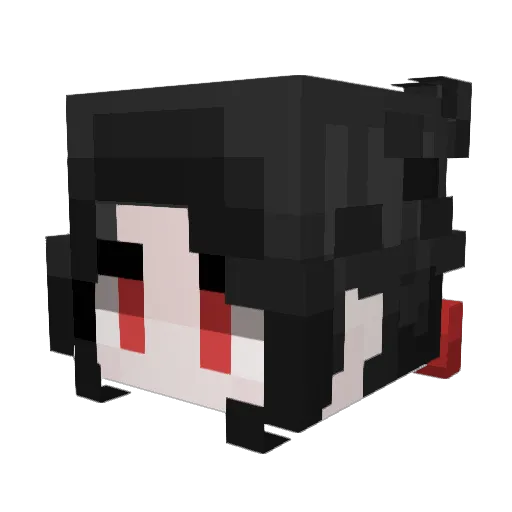 FirePillar_ Minecraft avatar head, 3D render