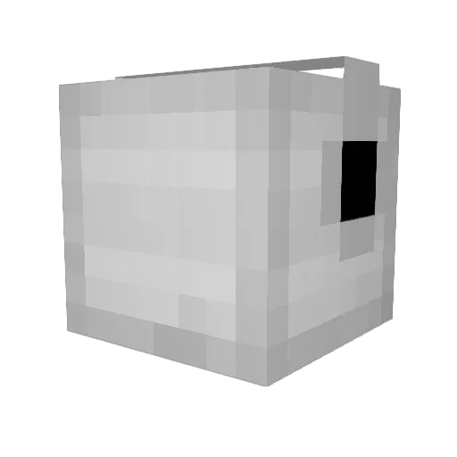 FirePortals Minecraft avatar head, 3D render