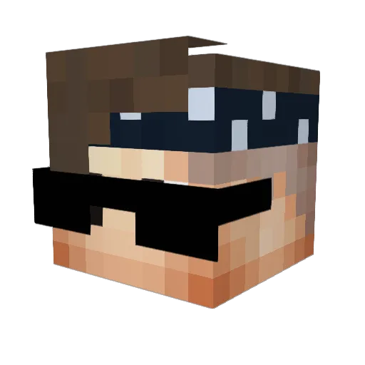 FireProduction Minecraft avatar head, 3D render