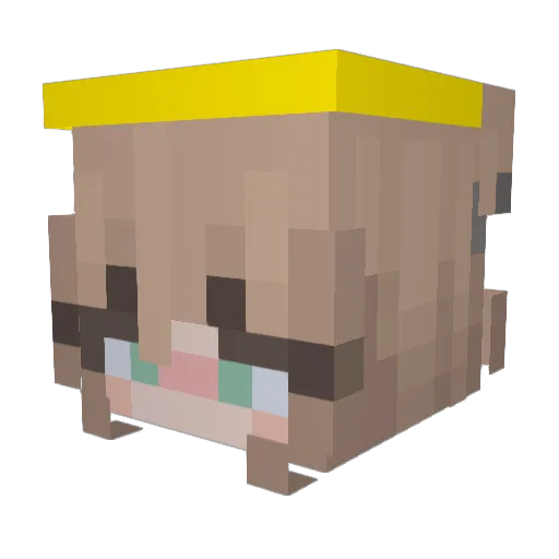 FireQueen3 Minecraft avatar head, 3D render
