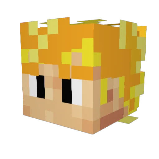 FireRaion Minecraft avatar head, 3D render