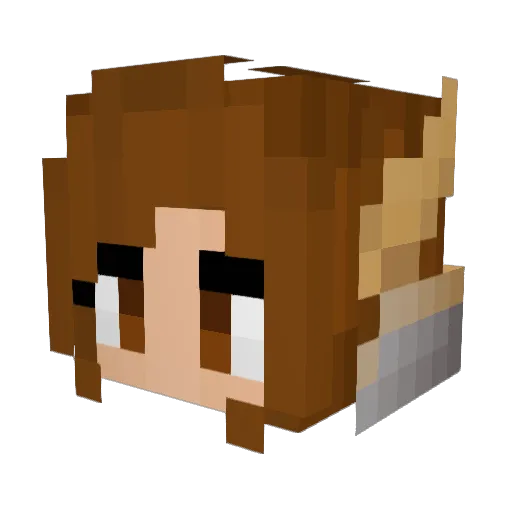 FireRoze Minecraft avatar head, 3D render