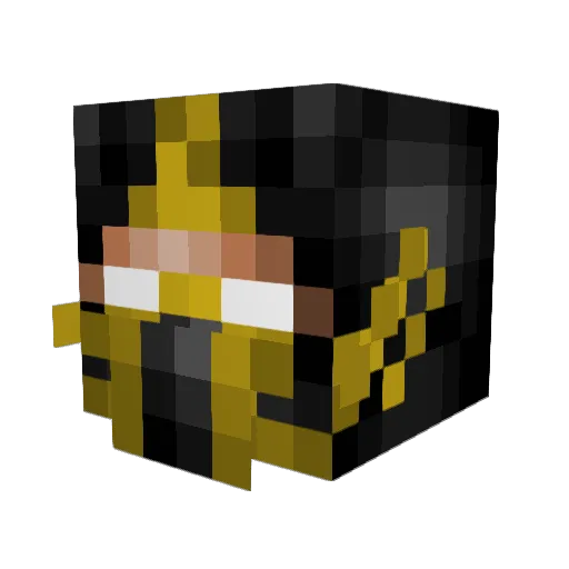 FireScorpion_ Minecraft avatar head, 3D render
