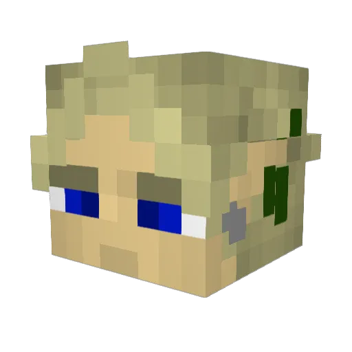 FireSkorpion12 Minecraft avatar head, 3D render