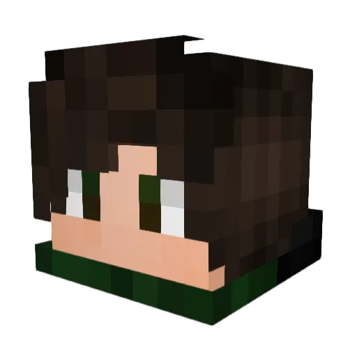 FireSolace Minecraft avatar head, 3D render