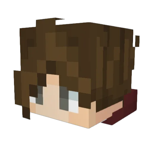FireSparkBoy Minecraft avatar head, 3D render