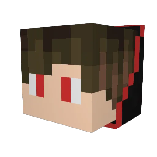 FireSpider Minecraft avatar head, 3D render
