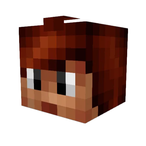 FireStrato Minecraft avatar head, 3D render