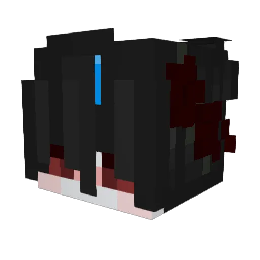FireStreamMine Minecraft avatar head, 3D render