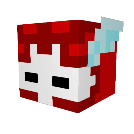 FireSword66 Minecraft avatar head, 3D render