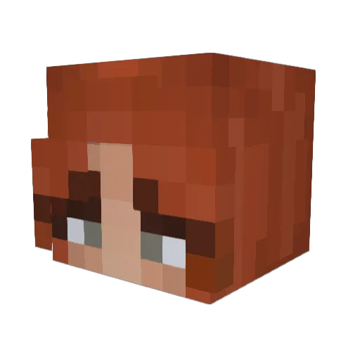 FireTargaryen Minecraft avatar head, 3D render