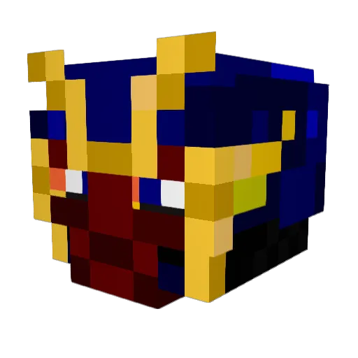 FireTeamBlue Minecraft avatar head, 3D render