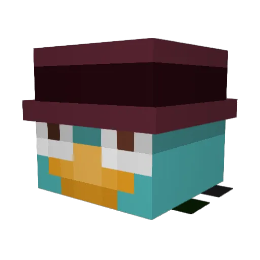 FireTheGuy Minecraft avatar head, 3D render