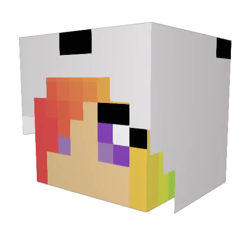 FireTiger17 Minecraft avatar head, 3D render