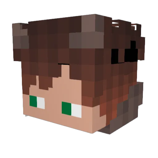 FireTipsy Minecraft avatar head, 3D render