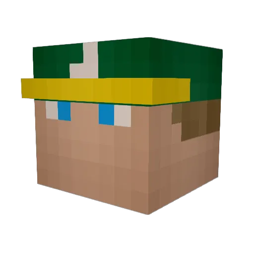 FireTurtle_ Minecraft avatar head, 3D render