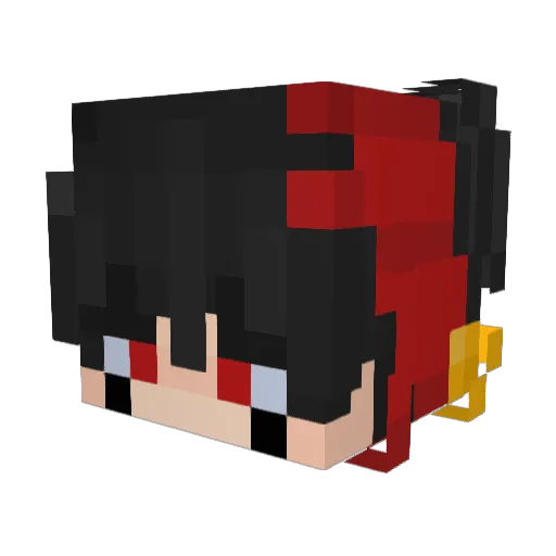 FireUsage Minecraft avatar head, 3D render