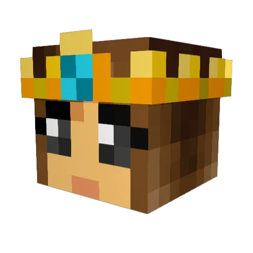 FireWavesHD Minecraft avatar head, 3D render