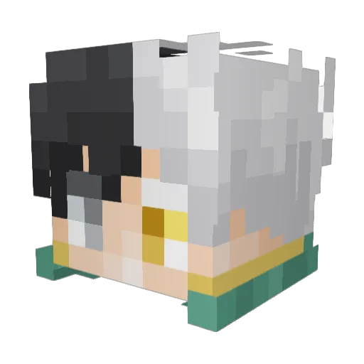FireWhic Minecraft avatar head, 3D render