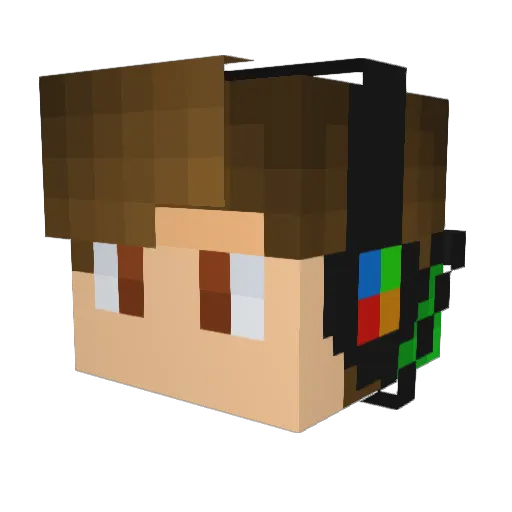 FireWings32 Minecraft avatar head, 3D render