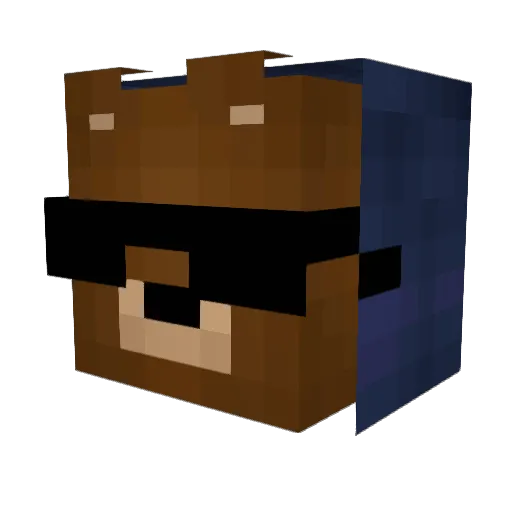 FireWreath Minecraft avatar head, 3D render