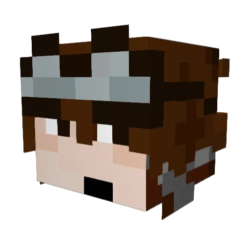 FireXFeather Minecraft avatar head, 3D render