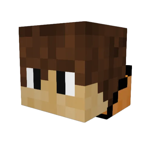 Fire_0707 Minecraft avatar head, 3D render