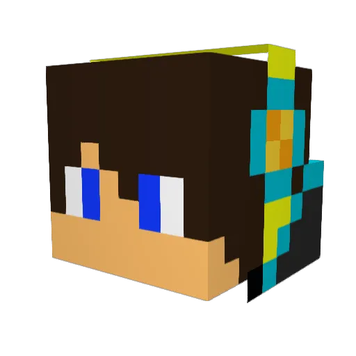Fire_777 Minecraft avatar head, 3D render