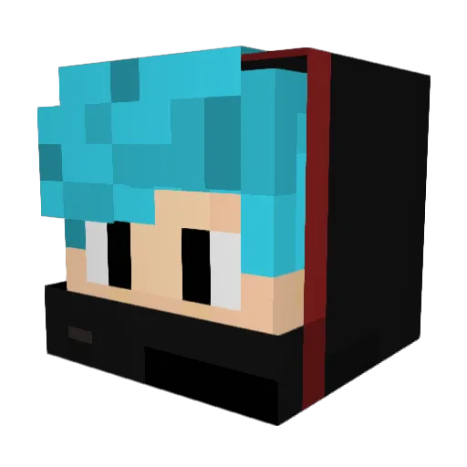 Fire_Azural Minecraft avatar head, 3D render