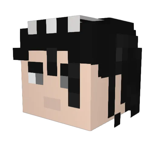Fire_CreeperMC Minecraft avatar head, 3D render