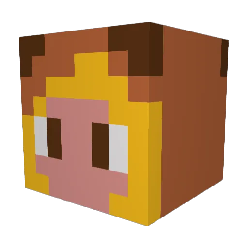 Fire_Crumble Minecraft avatar head, 3D render