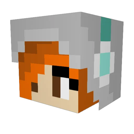Fire_Crystal Minecraft avatar head, 3D render
