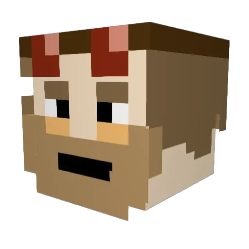 Fire_Demon118 Minecraft avatar head, 3D render