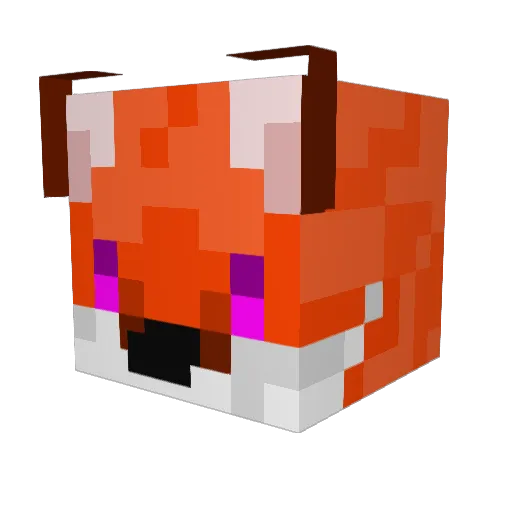 Fire_KingFox_888 Minecraft avatar head, 3D render