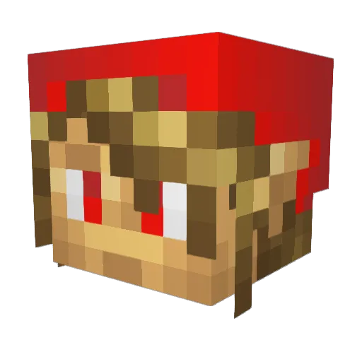 Fire_Link Minecraft avatar head, 3D render