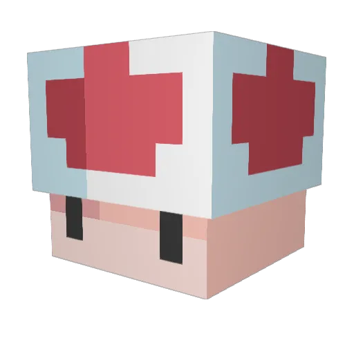 Fire_Raku Minecraft avatar head, 3D render