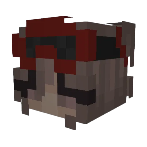 Fire_Roses Minecraft avatar head, 3D render