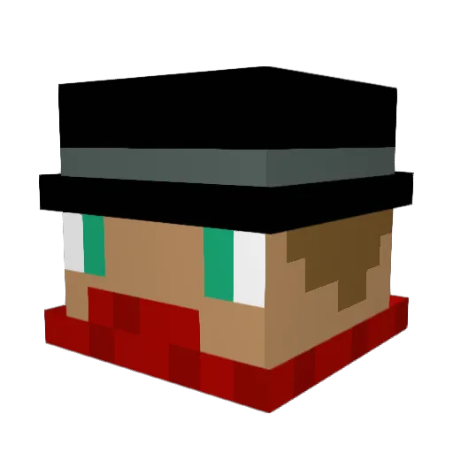 Fire_Skywalker Minecraft avatar head, 3D render