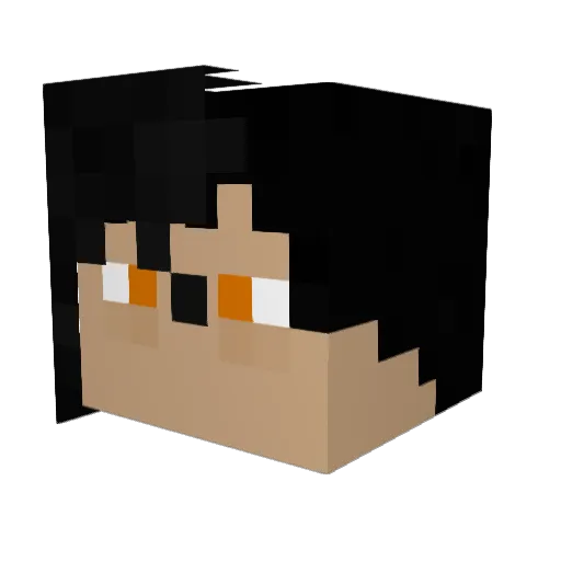 Fire_Stock Minecraft avatar head, 3D render